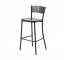 STOOL-BLK METAL W/CUTO