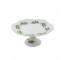 CAKE STAND-HOLLY-W/GOLD RIM