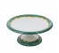 CAKE PLATE-AQUA/GLD-SCROLL EDG