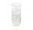 VASE-Clear Glass W/Floral Design Impression in Glass
