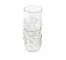 VASE-Clear Glass W/Floral Design Impression in Glass