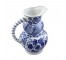 Pitcher-9"H Blu/Wht Floral/Cer