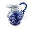 Pitcher-7"H Blu/Wht Floral/Cer