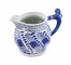 Pitcher-6"H Blu/Wht Ceramic