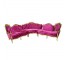 Pink Velvet Tufted LAF Chaise