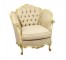 Dainty Wing Chair-Beige Check