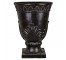 Blk Urn-Leaf Motif-Faux Crack