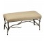 Bench W/Metal Twig Base/Tan