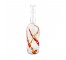 Clear Glass Bottle/Vase W/Red