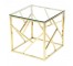 Sq Gold Metal Basket Table