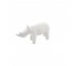 White Matte Rhino Figurine