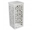 Sq White Garden Seat/Lattice