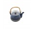 Black Teapot W/Wicker Handle