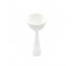 White Matte Glass Cup W/Stem