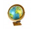 Blu Globe W/Wood Meridian Ring