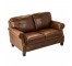 Leather Love Seat-W/Nail Heads