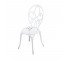 White Cafe Chair/Scroll Design