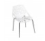 Wht Plastic Tree Chair/Chrome