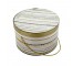 Hat box- Gold White Blk Stripe