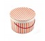 HAT BOX- Red White Stripe