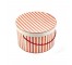 HAT BOX- Red White Stripe