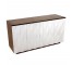 Credenza-Wht Laquer W/Wood Top