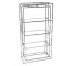 Chrome (4) Shelf Bookcase