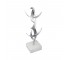 Sculpture-Silver W/Wht Marble