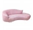 Sofa-Pink Micro Suede Curved