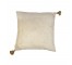 Sq Gold Pillow W/Silver Design