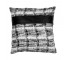 Pillow Blk/Wht Wool/Leather