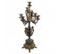 Candleabra-Blk/Grn Marble & Brass