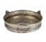 Rd Silver Floral Tray W/Sides