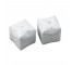 Sq White Salt & Pepper/Glass