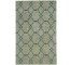 RUG-(5 x 8)Contemporary Cream/Turquoise