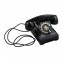 Vintage Blk Rotary Phone Wht#