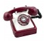 Vintage Rotary Phone Wine/Wht