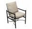 Blk Metal Arm Chair/Circle Bck