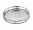 Round Chrome Mirror Tray