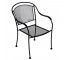 Black Metal Mesh Garden Chair