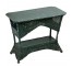 Forest Grn Wicker Table/Bench