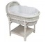 White Wicker Bassinet W/Stand-Vintage