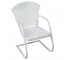 Vintage Wht Fanbck Metal Chair