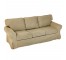 Khaki Sofa/White Piping