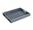 Rect Gray Tray W/Handles