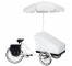 Black/White Bike W/Front Cart & Saddle Bags