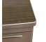 Vintage Beige Steel Desk/Wood Grain Top