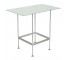 Table-Bar Chrome Bottom/Frosted Glass