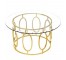 COFFEE TABLE-Gold Circles/Glass Top