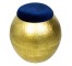 STOOL-Gold Hammered/Navy Seat